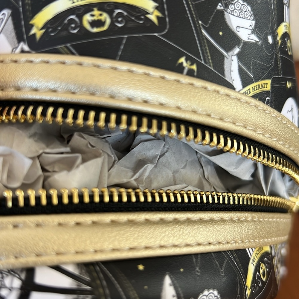 Loungefly Disney Nightmare Before Christmas Tarot Card AOP Womens backpack - Picture 6 of 7